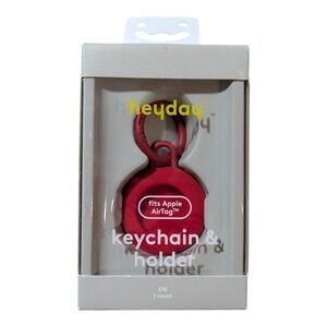 F9. Heyday AirTag Silicone Keychain - heyday Red‎